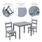 Flash Furniture Gray Kids Solid Hardwood 3 PC Table & Chair Set TW-WTCS-1001-GRY-GG - alternate 6